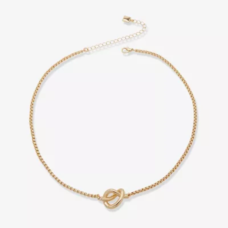 Worthington Gold Tone Womens Inch Collar Necklace