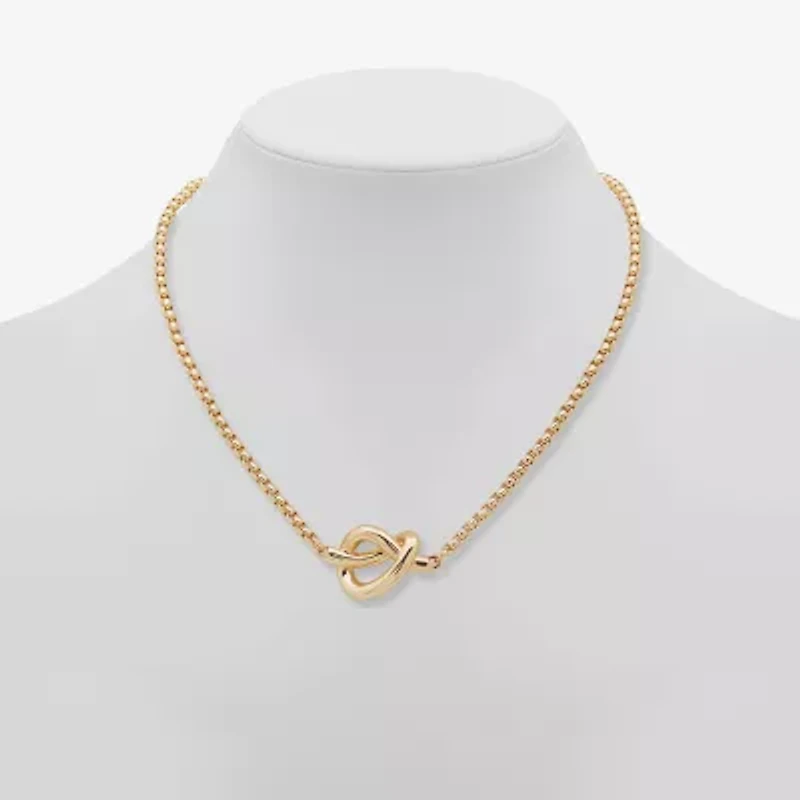 Worthington Gold Tone Womens Inch Collar Necklace