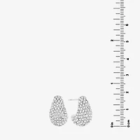 Sparkle Allure Womens Crystal Pure Silver Over Brass Drop Earrings