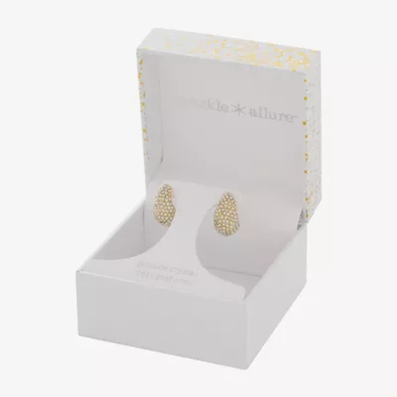 Sparkle Allure Womens Crystal 14K Gold Over Brass Drop Earrings