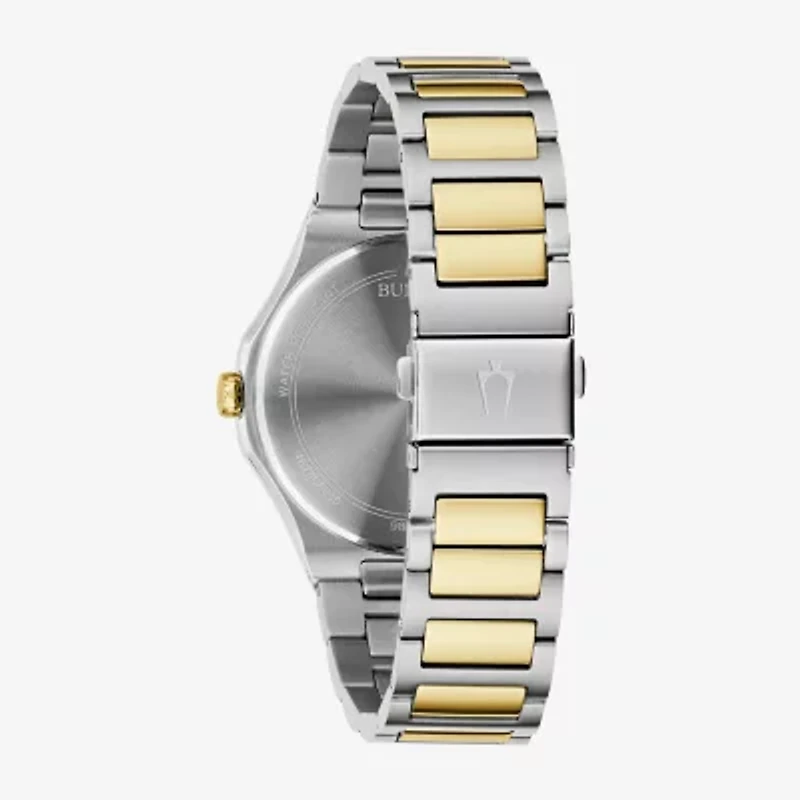 Bulova Mens Two Tone Stainless Steel Bracelet Watch 98b440