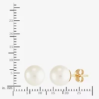 Certified Sofia™ 10K Gold 7-7.5mm Cultured Freshwater Pearl Stud Earrings