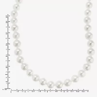 Womens White 10K Gold 18 Inch Strand Necklace