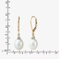 Certified Sofia™ Cultured Freshwater Pearl 14K Yellow Gold Earrings
