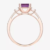 Womens Gemstone 14K Gold Over Silver Halo Delicate Cocktail Ring