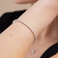 Floating Diamonds (F / Vs2) Womens 5 CT. T.W. Lab Grown White Diamond 14K White Gold 7.25 Inch Tennis Bracelet