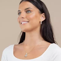 Diamond Blossom (G / Si2) Womens 2 CT. T.W. Lab Grown White Diamond 10K Gold Flower 18 Inch Pendant Necklace