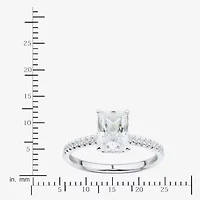 H-I / Si1-Si2) Womens 1/ CT. T.W. Lab Grown White Diamond 10K Gold Side Stone Engagement Ring