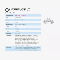 (H-I / SI1-SI2) Signature By Modern Bride Womens 3 CT. T.W. Lab Grown White Diamond 14K Gold Emerald Bridal Set