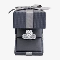Signature By Modern Bride (G / Vs2-Si1) Womens 4 CT. T.W. Lab Grown White Diamond 14K Gold Round Side Stone Bridal Set
