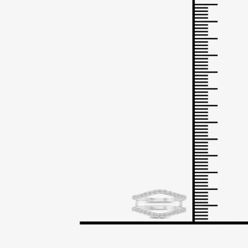 Womens 1/ CT. T.W. Natural White Diamond 14K Gold Ring Guard