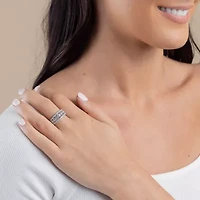 (G / Si2) Womens 9M 1 CT. T.W. Lab Grown White Diamond 10K Gold Anniversary Band