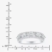(H-I / Si1-Si2) Womens 1 CT. T.W. Lab Grown White Diamond 10K Gold Anniversary Band