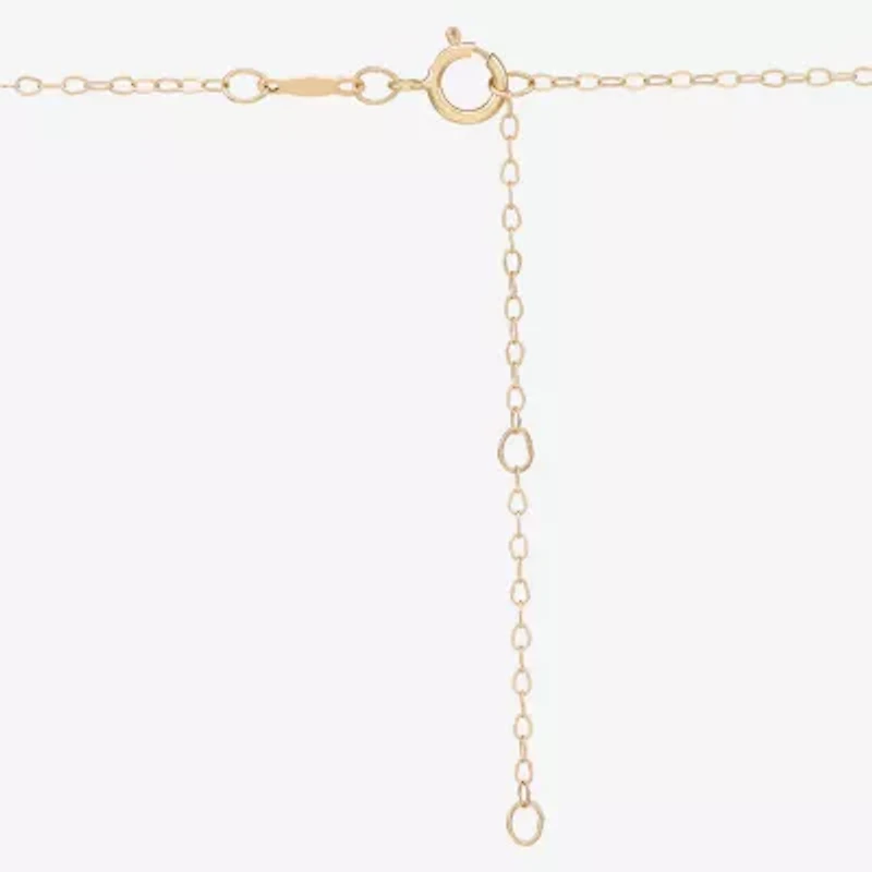 Womens 10K Gold Cross 18 Inch Pendant Necklace