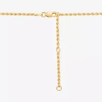 Sideways Womens 10K Gold Cross 18 Inch Pendant Necklace