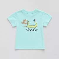 Okie Dokie Baby Boys Crew Neck Short Sleeve Graphic T-Shirt