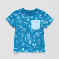 Okie Dokie Toddler & Little Boys Crew Neck Short Sleeve Regular Fit Graphic T-Shirt