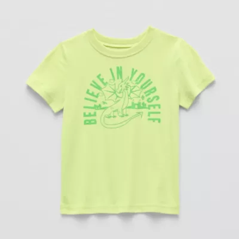 Okie Dokie Toddler & Little Boys Crew Neck Short Sleeve Regular Fit Graphic T-Shirt