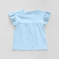 Okie Dokie Toddler & Little Girls Round Neck Short Sleeve Peplum Top