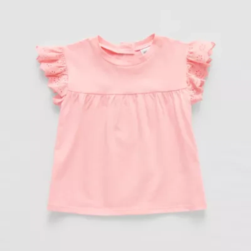 Okie Dokie Toddler & Little Girls Adaptive Round Neck Sleeveless Peplum Top