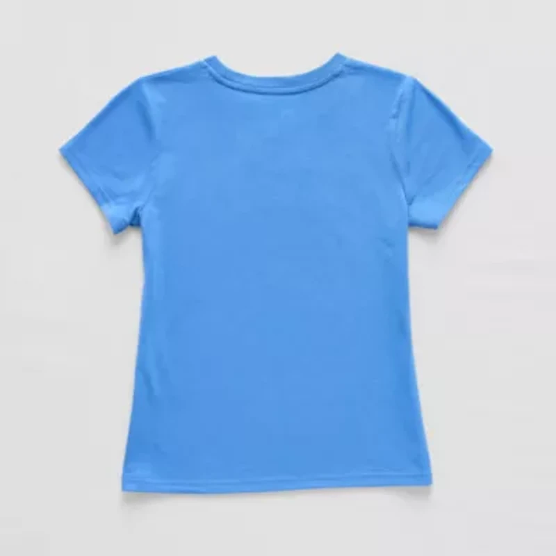 Xersion Little & Big Kid Girls Crew Neck Short Sleeve Regular Fit Graphic T-Shirt