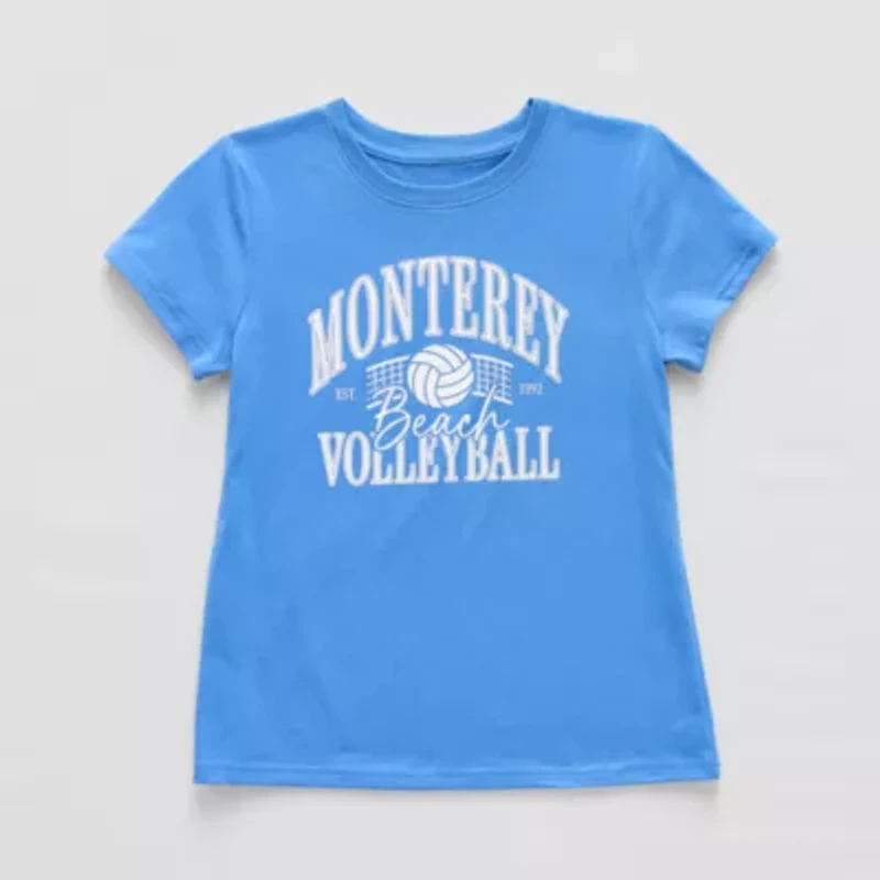 Xersion Little & Big Kid Girls Crew Neck Short Sleeve Regular Fit Graphic T-Shirt