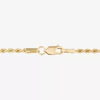 Womens 10K Gold Hollow Cross 7.5 Inch Link Bracelet