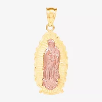 Our Lady Of Guadalupe Unisex Adult 14K Gold Oval Pendant