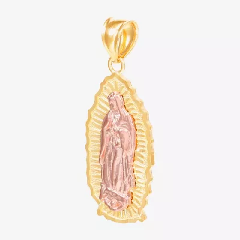 Our Lady Of Guadalupe Unisex Adult 14K Gold Oval Pendant