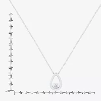(Si1-Si2/ H-I) Womens 1/4 CT. T.W. Lab Grown White Diamond Sterling Silver Pear 18 Inch Pendant Necklace