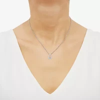 (Si1-Si2/ H-I) Womens 1/4 CT. T.W. Lab Grown White Diamond Sterling Silver Pear 18 Inch Pendant Necklace