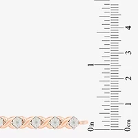 Womens 1/10 CT. T.W. Natural White Diamond Sterling Silver 7.5 Inch Tennis Bracelet