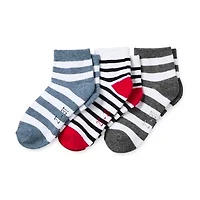 Okie Dokie Toddler Boys 6 Pair Quarter Ankle Socks