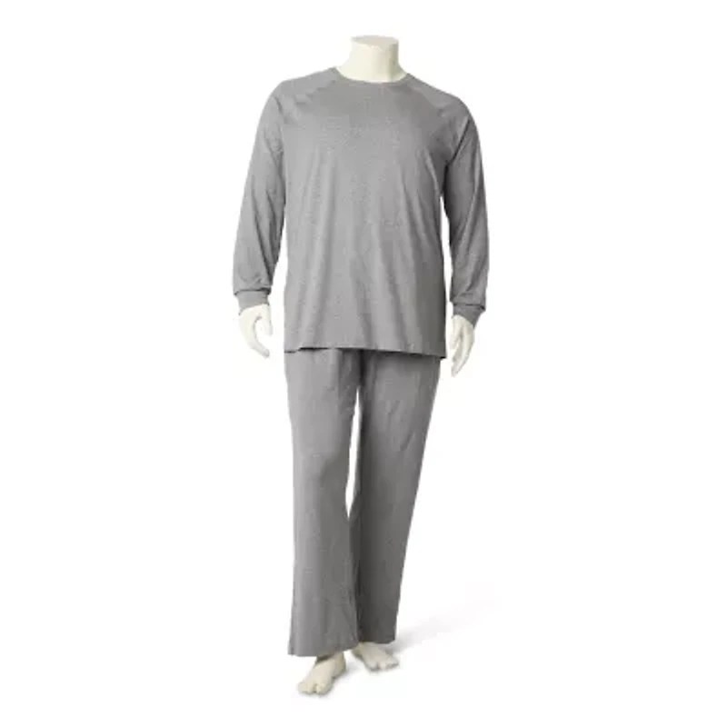 Shaquille O'Neal XLG Mens Crew Neck Long Sleeve Big and Tall Pajama Top