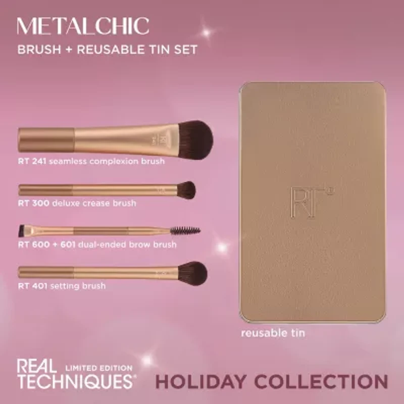 Real Techniques Metal Chic Brush + Reusable Tin Set ($29 Value)