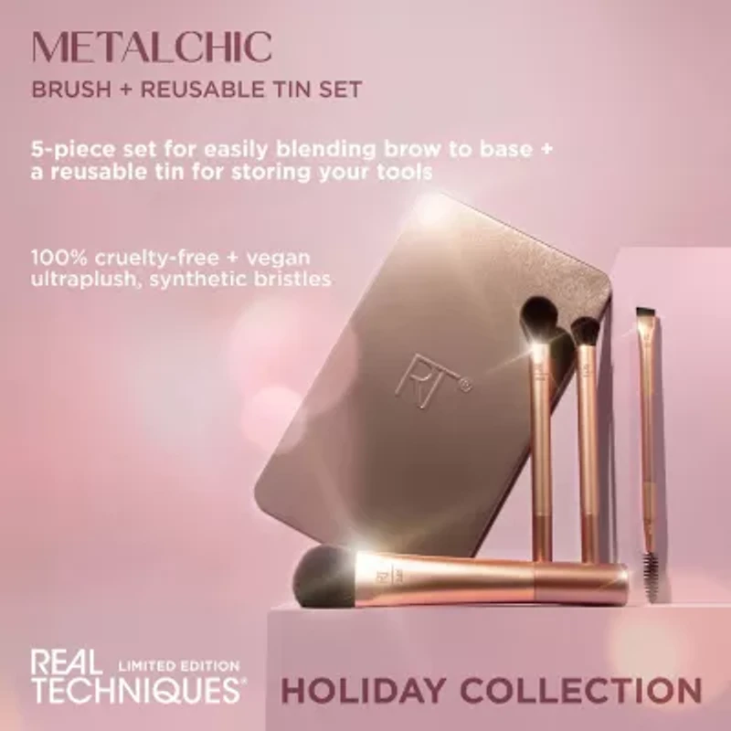 Real Techniques Metal Chic Brush + Reusable Tin Set ($29 Value)