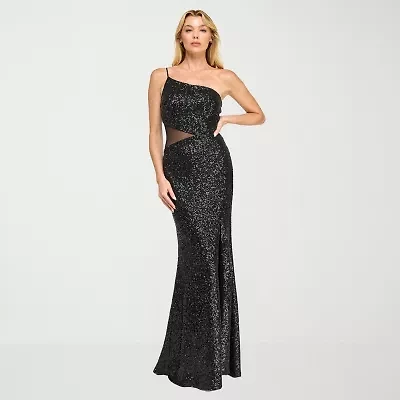 Trixxi Womens Juniors Cut Outs Sequin Bodycon Dress