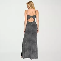 Trixxi Womens Juniors Sleeveless Glitter Diamond Bodycon Dress