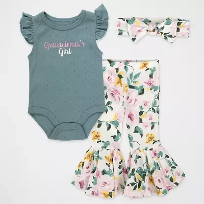 Baby Essentials Girls 2-pc. Pant Set