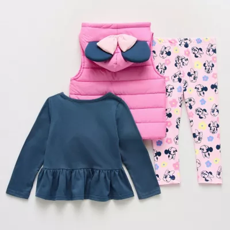 Happy Threads Toddler Girls Minnie Mouse 3-pc. Pant Set