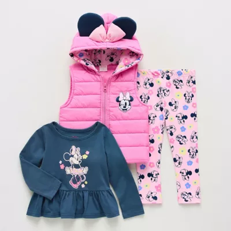 Happy Threads Toddler Girls Minnie Mouse 3-pc. Pant Set