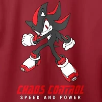 Shadow Little & Big Kid Boys Crew Neck Short Sleeve Oversized Sonic the Hedgehog Graphic T-Shirt