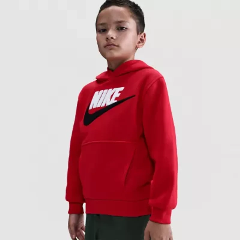 Nike Club Big Kid Unisex Long Sleeve Fleece Active Hoodie