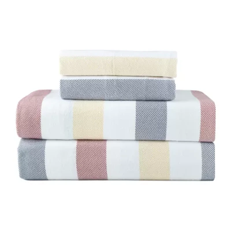 Pointehaven Cotton Brushed 180 Gsm Printed Deep Pocket Sheet Set