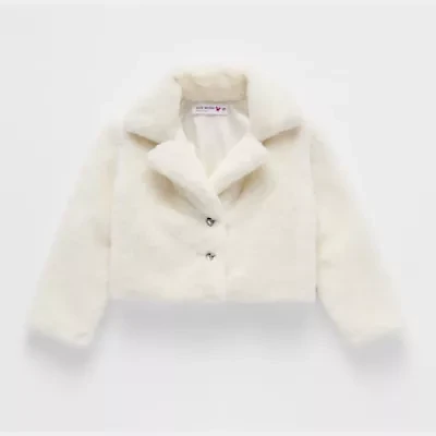 Knit Works Toddler Girls Faux Fur Midweight Coat