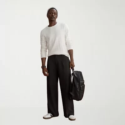 Stylus At Ease Wide Leg\N Mens Pleated Pant