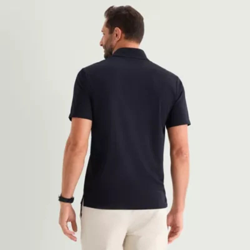 Stylus Mens Regular Fit Elbow Sleeve Polo Shirt