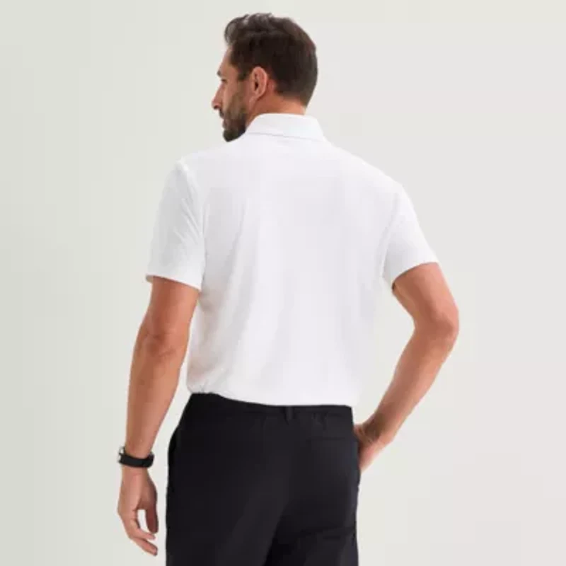 Stylus Mens Regular Fit Elbow Sleeve Polo Shirt