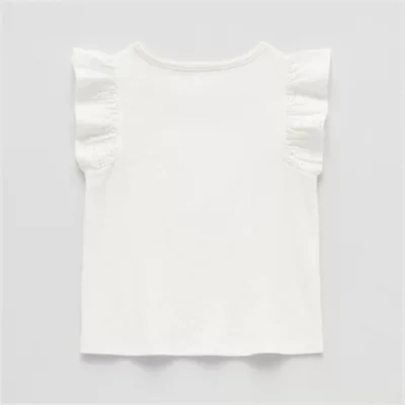 Okie Dokie Toddler & Little Girls Round Neck Sleeveless T-Shirt