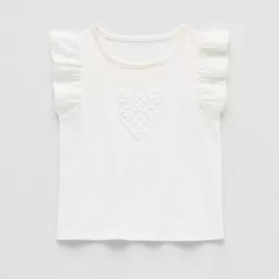 Okie Dokie Toddler & Little Girls Round Neck Sleeveless T-Shirt